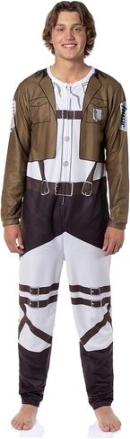 Bioworld Attack on Titan Costume Union Suit Eren Jager Scout Regiment Cosplay One Piece Pajama Outfit For Men in Saudi Arabia