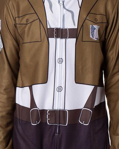 Bioworld Attack on Titan Costume Union Suit Eren Jager Scout Regiment Cosplay One Piece Pajama Outfit For Men in Saudi Arabia