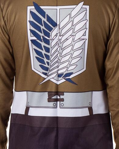 Bioworld Attack on Titan Costume Union Suit Eren Jager Scout Regiment Cosplay One Piece Pajama Outfit For Men in Saudi Arabia