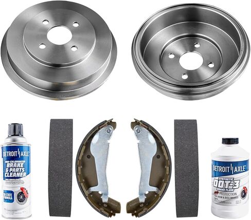 Detroit Axle - Rear Brake Kit for 2009-2010 Chevy Cobalt Pontiac G5 [4-Lug] Brake Drums Brakes Shoes Replacement in Saudi Arabia