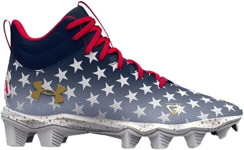 حذاء كرة قدم Under Armour Youth Spotlight Franchise Jr مقاس الولايات المتحدة الأمريكية 1.5 أبيض/أحمر/أزرق in Saudi Arabia