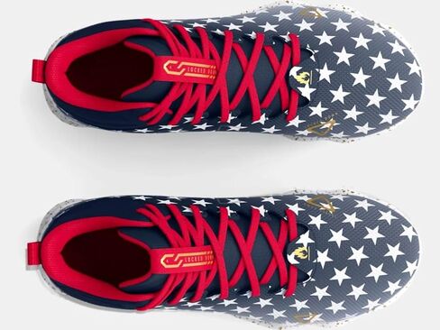 حذاء كرة قدم Under Armour Youth Spotlight Franchise Jr مقاس الولايات المتحدة الأمريكية 1.5 أبيض/أحمر/أزرق in Saudi Arabia