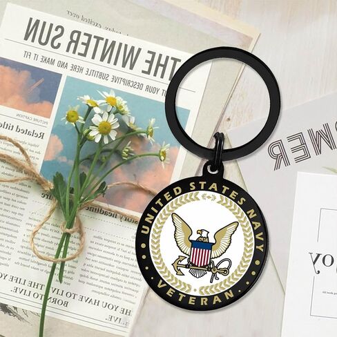 Navy Veteran Gifts, Navy Veteran Keychain for Men Women Birthday Christmas Valentines Day Easter Gifts in Saudi Arabia