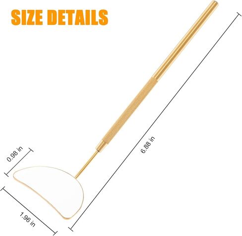 Upgraded Design Lash Mirror for Eyelash Extension Supplies, Large Half Moon Stainless Steel Eyelash Mirror, Dental Mirror for Lash Extensions, Light-weight Eyelash Extension Mirror for Supplies Lashes in Saudi Arabia