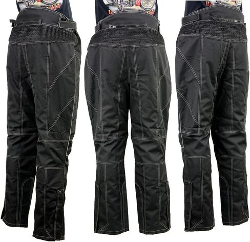 Milwaukee Leather MPM5729 Men's Black Tri-Tex Fabric Motorcycle Rider Pants w/CE Armor Protection - 48 in Saudi Arabia