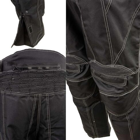 Milwaukee Leather MPM5729 Men's Black Tri-Tex Fabric Motorcycle Rider Pants w/CE Armor Protection - 48 in Saudi Arabia