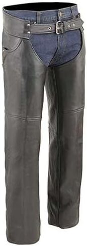 Milwaukee Leather Men's Premium Leather Motorcycle Lined Bikers Riders Chap SH|LKM|MLM - Small-Tall - Small-Tall in Saudi Arabia
