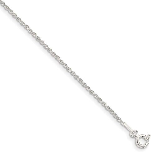 925 Sterling Silver 1.3mm Solid Rope Chain Necklace in Saudi Arabia