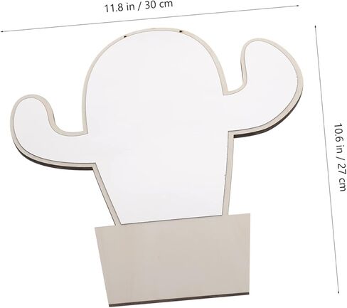 VICASKY Cactus Shape Boys and Girls Mirror Shatterproof Wooden Decorative Wall Accent for Nursery Boy Girl's Room Easy to Install Safe Design Khaki in Saudi Arabia