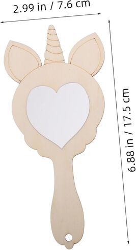 DOITOOL 1set Handheld Mirror Craft for Boys and Girls Unfinished Mirrors Gems and Mini Markers for Painting and Creative Fun for Birthdays and Holidays in Saudi Arabia