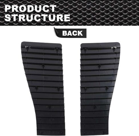 Satin Black Finish Hood Louver Ornament Set Compatible With Chevy Camaro Z28 & IROC 1985-1990 Left and Right Hood Louver Inserts 748557 in Saudi Arabia