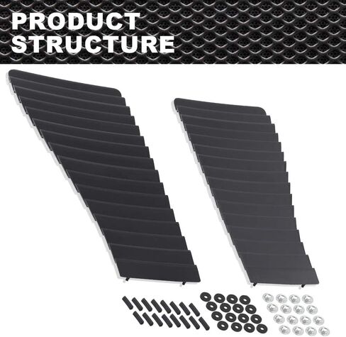 Satin Black Finish Hood Louver Ornament Set Compatible With Chevy Camaro Z28 & IROC 1985-1990 Left and Right Hood Louver Inserts 748557 in Saudi Arabia