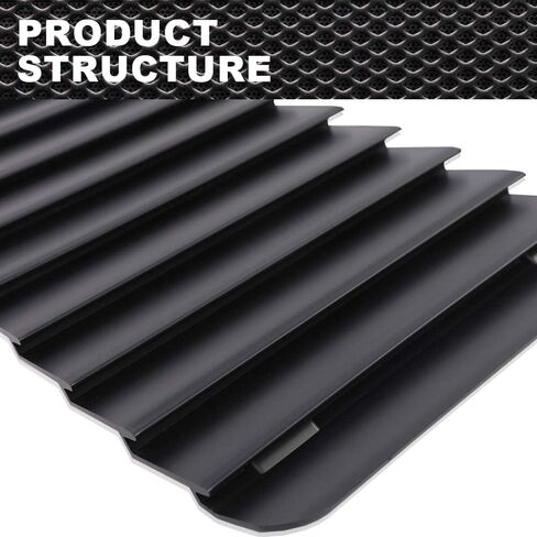 Satin Black Finish Hood Louver Ornament Set Compatible With Chevy Camaro Z28 & IROC 1985-1990 Left and Right Hood Louver Inserts 748557 in Saudi Arabia
