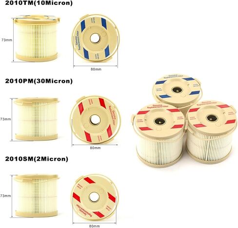 8Pcs Filter Element 2010SM 2010TM 2010PM For 500FG/FH Diesel Engine Fuel Water Separator Replacement 2 10 30(2010TM) in Saudi Arabia