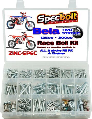BETA Specific SPECBOLT ZINC SPEC 2 Stroke Race Bolt KIT for RR RX & XTRAINER Motorcycles 125 200 250 300 in Saudi Arabia