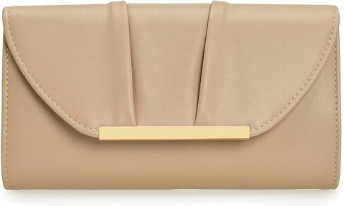 Women Evening Bag Dressy Formal Handbag Pleated PU Clutch Purse for Wedding/Prom/Party/Black-tie Events in Kuwait
