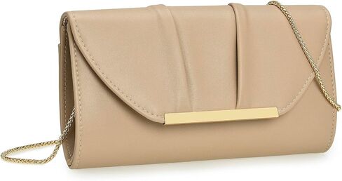 Women Evening Bag Dressy Formal Handbag Pleated PU Clutch Purse for Wedding/Prom/Party/Black-tie Events in Kuwait