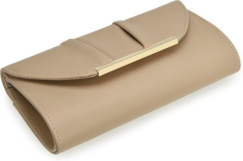 Women Evening Bag Dressy Formal Handbag Pleated PU Clutch Purse for Wedding/Prom/Party/Black-tie Events in Kuwait