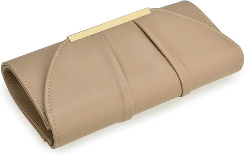 Women Evening Bag Dressy Formal Handbag Pleated PU Clutch Purse for Wedding/Prom/Party/Black-tie Events in Kuwait