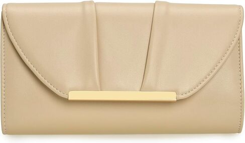 Women Evening Bag Dressy Formal Handbag Pleated PU Clutch Purse for Wedding/Prom/Party/Black-tie Events in Kuwait