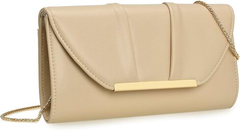 Women Evening Bag Dressy Formal Handbag Pleated PU Clutch Purse for Wedding/Prom/Party/Black-tie Events in Kuwait