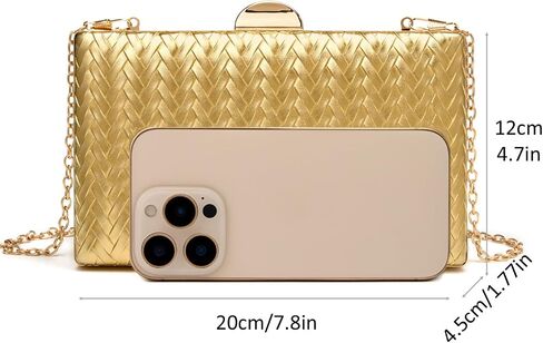 Woven Clutch Purse for Women PU Leather Evening Bag with Detachable Chain for Wedding Party Prom in Saudi Arabia