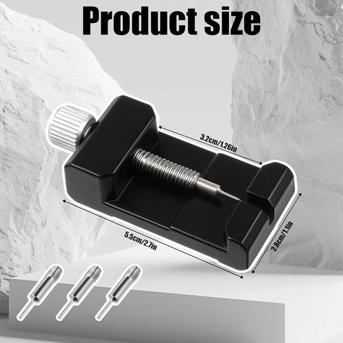 Watch Link Removal Tool 1.1Inch Width Watch Band Remover Tool with 3 Spare Thimbles Chain Link Pin Remover for Adjust Wristwatch Bracelet Wristwatch Repair in Saudi Arabia