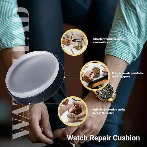75mm Watch Case Casing Cushion Tool, Transparent Soft Rubber Non Slip Watch Movement Cushion Pad Holder, Watch Repair Tool for Repair Watches in Saudi Arabia