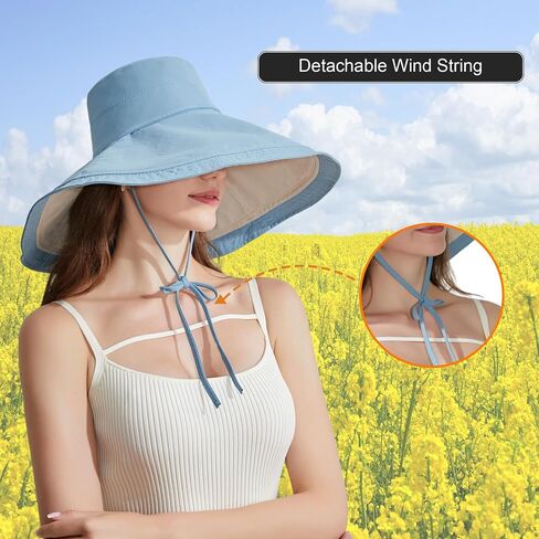 Women Bohemian Reversible Sun Hat Wide Brim Fishing Hats in Saudi Arabia