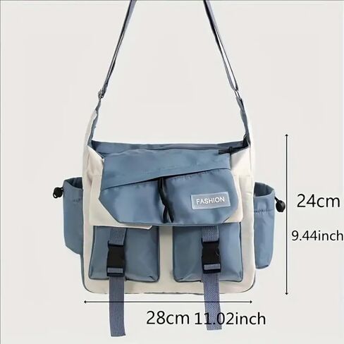 Casual Nylon Crossbody Bag Large Capacity Messenger Bag Shoulder Bag Aesthetic Tote Bag in Saudi Arabia