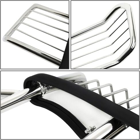 Auto Dynasty متوافق مع Ford F250 / F350 / F450 / F550 Superduty Front Bumper Protector Brush Grille Guard (كروم) in Saudi Arabia