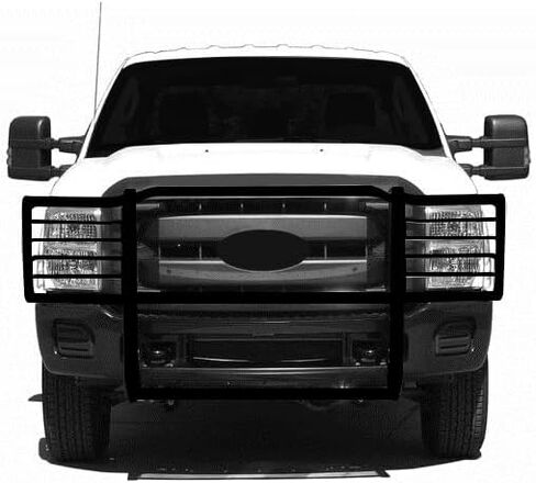 وحدة حماية من الصدمات لفرشاة شبكة الحصان الأسود باللون الأسود متوافقة مع 2011-2016 Ford F-250/F-350/F-450/F-550 Super Duty-17FB26MA in Saudi Arabia