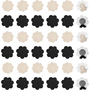 100 Pcs Disposable Nipple Covers, Invisible Pasties Breast Covers Petals No Show Self-Adhesive Bra for Women Black in Kuwait