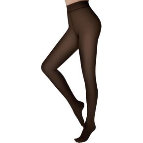 Women's Fleece-Lined Tights, Winter Sheer Thermal Pantyhose Fake Translucent Lifting Hips Leggings, 6 Sizes Choose in Saudi Arabia
