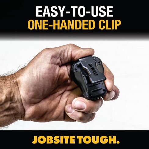 DEWALT Wearable Bluetooth Speaker (Updated Version), Clip-On Wireless Jobsite Pro Water-Resistant Portable Speaker (Non-Magnetic), Built-in Mic for Hands-Free Music/Calls, Bluetooth Speaker in Kuwait