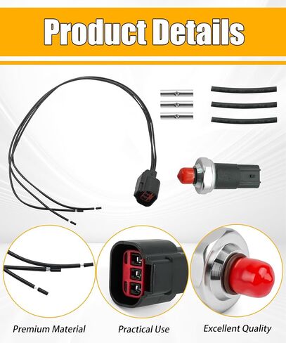 BC3Z-9S599-C Fuel Pressure Sensor with Repair Wiring Fits for 2011-2016 Ford F-250,F-350,F-450,F-550Super Duty Replaces BC3Z-9S599-C,BC3Q-9S599-BA,BC3Q-9S599-AB,BC3Q-9S599-AC,BC3Z-9S599B,BC3Z-9S599A in Saudi Arabia