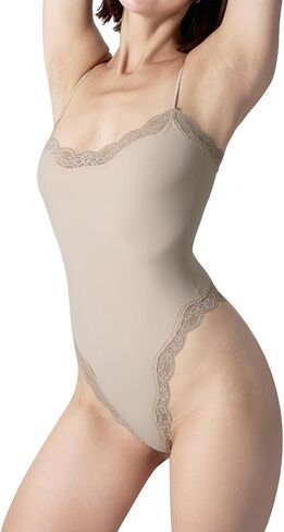 Sexy Square Neck Corset Floral Lace Bodysuit Sleeveless Tank Top One Piece in Saudi Arabia