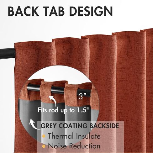 MIULEE 100% Blackout Curtains 90 inches Long Linen Curtains & Drapes for Bedroom Back Tab Living Room Darkening Full Black Out Window Curtain Panels Rod Pocket, Beige, 2 Panels Set in Saudi Arabia