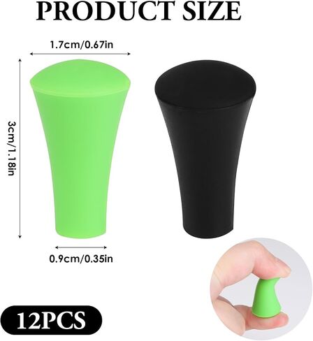 12 Pcs Rubber Cap Silicone Tips Replacement Parts Piece, Compatible with RAM Durable Motorcycle Accessory for Secure Device Grip on Bike and Automotive Mount Specially, 6 Black 6 Green in Kuwait