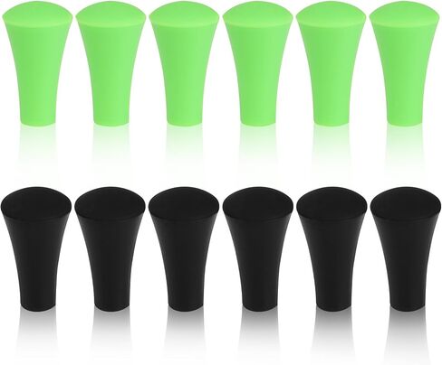 12 Pcs Rubber Cap Silicone Tips Replacement Parts Piece, Compatible with RAM Durable Motorcycle Accessory for Secure Device Grip on Bike and Automotive Mount Specially, 6 Black 6 Green in Kuwait