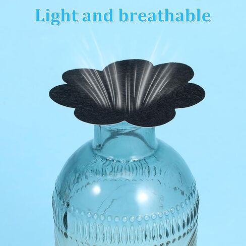 100 Pcs Disposable Nipple Covers, Invisible Pasties Breast Covers Petals No Show Self-Adhesive Bra for Women Black in Kuwait