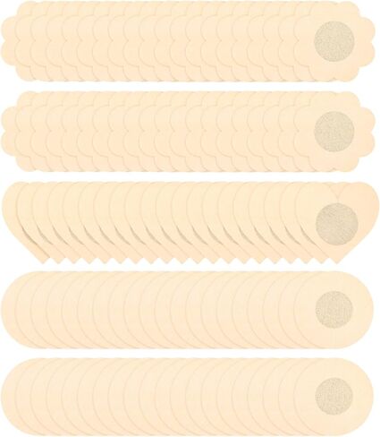 100 Pieces Pasties Nipple Covers for Women Disposable Nipple Covers Invisible Breast Petals for Dress Seamless Comfort Beige in Kuwait