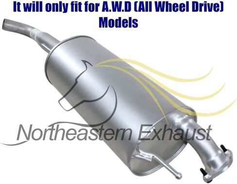 Northeastern Exhaust | Direct-Fit Resonator Pipe and Muffler Exhaust Kit Compatible for 2004-2006 Toyota Sienna 3.3L | Free Gasket and Clamps Included | Automotive Replacement Part in Saudi Arabia