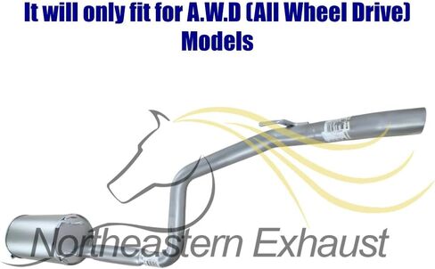 Northeastern Exhaust | Direct-Fit Resonator Pipe and Muffler Exhaust Kit Compatible for 2004-2006 Toyota Sienna 3.3L | Free Gasket and Clamps Included | Automotive Replacement Part in Saudi Arabia