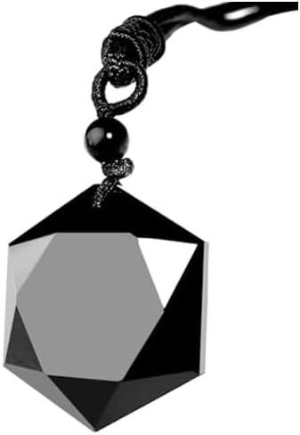 حجر السج، قلادة سبج سوداء للرجال قلادة كريستال من الحجر الطبيعي السداسي لحماية قلادة السداسية للنساء in Kuwait