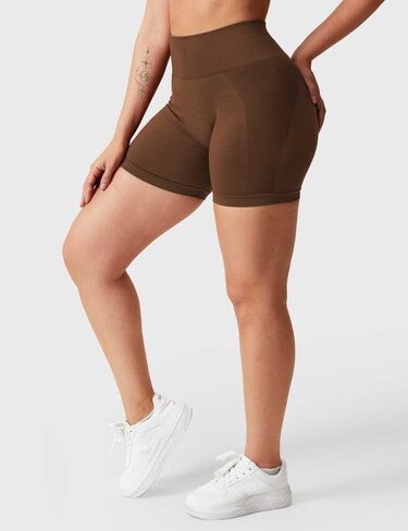 Workout Shorts Womens Gym Impact Shorts Hidden Scrunch Butt Lifting 3.6"/4.5"/6" Biker Shorts High Waist Seamless Shorts in Saudi Arabia