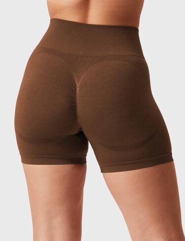 Workout Shorts Womens Gym Impact Shorts Hidden Scrunch Butt Lifting 3.6"/4.5"/6" Biker Shorts High Waist Seamless Shorts in Saudi Arabia