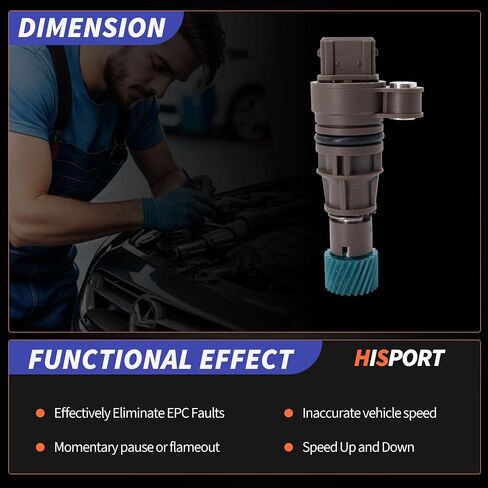 HiSport Speed Sensor Compatible with Hyundai 2005-2014 Tucson 2001-2009 Santa Fe2006-2010 Azera Kia 2007-2010 Sportage 2007-2012 Rondo Replaces 4651739500 SC360 in Saudi Arabia