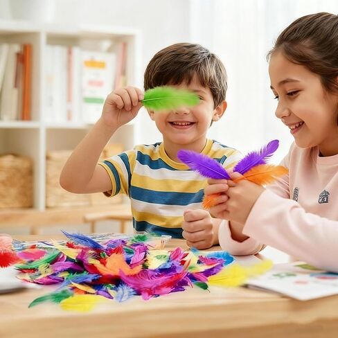 800 قطعة من ريش الديك الأبيض مقاس 3-5 بوصة من الريش السائب لصناعة الحرف اليدوية لرياض الأطفال وحفلات الزفاف وديكورات الحفلات العائلية ومستلزمات صائد الأحلام والريش الطبيعي in Kuwait