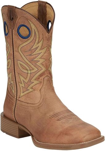 Justin Pickett 11" Western Men's Boots - Durable Leather Cowboy Footwear, Classic Style for Rodeo & Ranch, Comfortable Fit in Saudi Arabia